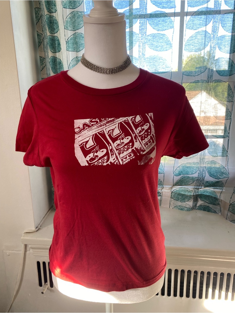 Princess Polly Red Crewneck Tee with Label Detail